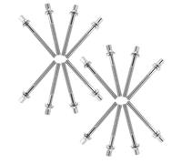ifundom 24pcs Drum Tension Rods 5mm X 60mm Heavy Duty Iron Silver Plating Portable Drum Kit Parts with Effortless Installation for Percussion Instruments in Concert or School