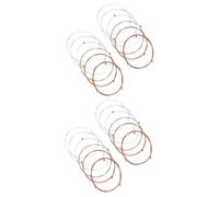 ifundom 24pcs Folk Guitar Strings Metal Guitar Replacement Strings for Beginners Practice
