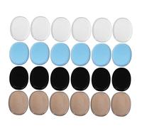 ifundom 24pcs Silicone Drum Snare Mute Pads Self-adhesive Gel Dampers for Percussion Instruments Transparent Coffee Black Reduces Overtones and Ringing Sounds