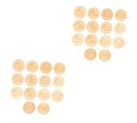 ifundom 28pcs Wooden Plaque Monthly Growth Markers Unisex Cards for Newborns Elegant Keepsake Discs Beautiful Grain for First Year Memories