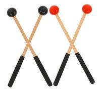 ifundom 2pairs Drum Mallets for Boys and Girls Practice Drumsticks Percussion Stick for Marimba Mallet Musical Drumstick for Beginners Tongue Drum Supply