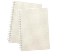 ifundom 2pcs A5 Spiral Graph Paper Notebooks for Students and Work, Square Grid Math Notepad Daily Organizer Journal for School and Office Supplies