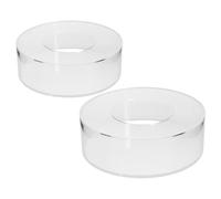 ifundom 2pcs Acrylic round Food Stand with Fillable Design, Lightweight Desktop Cake Stand for Wedding and Restaurant Display, Good Workmanship with Unique Appearance