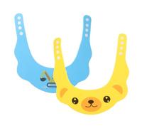 ifundom 2pcs Adjustable Bath Cap Set with Ear Protection Visor Hat for Newborns and Cute Cartoon Design Shampoo Shield for Comfortable Hair Washing