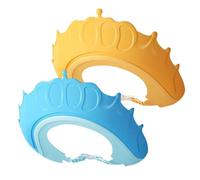 ifundom 2pcs Adjustable Shower Cap Hat for Boys and Girls Boy Girl Visor Bath Hat Ear Defenders Soft Pp Material Protects Eyes Ears Style