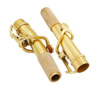 ifundom 2pcs Alto Saxophone Neck Copper Straight Curved Neck Replacement Accessories for Tenor Sax Players for Beginners and Professionals