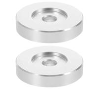 ifundom 2pcs Aluminum 45 Record Adapter - 7 Inch Vinyl Disc Center Adapter For Smooth Music Experience Collectors And Multi Scene Use