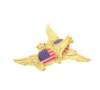 ifundom 2pcs American Flag Metal Car Emblem Badge with Wing Design - Glossy 3d Auto Decal Stickers for Trucks and Cars, Patriotic Vehicle Decoration Emblems for Bumper and Window