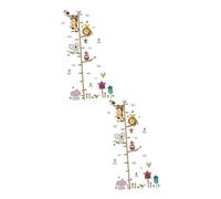 ifundom 2pcs Animal Height Chart Boys and Girls Decor Wall Sticker Jungle Wall Decal Removable