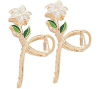 ifundom 2pcs Back Hair Claw Clips Alloy Hair Styling Tools Golden Fashion Simple Design Practical Use for Daily Life and Special Occasions