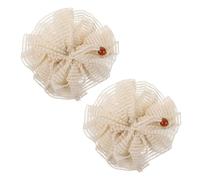 ifundom 2pcs Bath Loofahs Bath Sponge Loofahs Ramie Fiber Beige Shower Sponge with Hanging Rope Remove Dead Skin Cells Remove Excess Oil for Families and Hotel Use