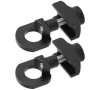 ifundom 2pcs Bike Chain Tensioner for Rear Entry Drop-outs, Black Metal | Stable Adjuster with Spring Devices and Floating Pulleys, for Commuters and Fixed-gear Riders