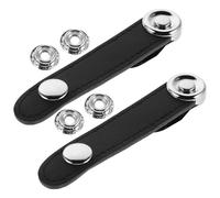 ifundom 2Pcs Black Bellows Straps: with Buckles - Replacement Accordion Bellows Fixing Straps - Fit for Bass and Standard Accordions Musicians Hole Spacing 7.8cm