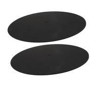 ifundom 2pcs Black Felt Vinyl Slipmat for Record Player Turntable, Noise Reduction and Vibration Control Pad Compatible with 7, 10, 12 Inch Vinyl Records, for Dj and Home Use