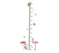ifundom 2pcs Boy Girl Growth Chart Wall Sticker Cartoon Animals Removable Height Measurement Ruler for Boy Girl Room Decor and Easy to Install Fun Flamingo Design for Tracking Height