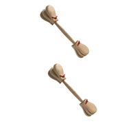 ifundom 2pcs Boys and Girls Percussion Toys Wooden Double Head Castanets Music Education Toys for Boy Girl Hand Clapper Instruments