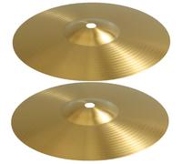 ifundom 2pcs Brass Drum Cymbals Splash Cymbals with Smooth Rounded Edges and Damage Resistance for Practice Jazz Drum Set and Musical Instrument Use