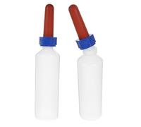 ifundom 2pcs Calf Feeding Bottle with Thickened Silicone Nipple for Lambs and Kittens Nursing Tool for Farm and Zoo Animals Natural Feeding Experience with Clean Design