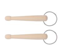 ifundom 2pcs Car Cymbal Drum Stick Wooden Iron Cymbal Hitting Stick Fatigue Relief Versatile Car Drum Accessory 4.33x0.59x0.59in for Musicians Beginners Driving on The Road