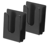 ifundom 2pcs Car Microphone Holders Metal Mounts 3m Adhesive, Universal Radio Mic Clip Hooks for Vehicle Use, Sturdy Mic Hanger for Running and Mobile Radio Accessories