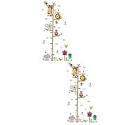 ifundom 2pcs Cartoon Zoo Animals Height Chart Ruler for Boys and Girls Wall Decor Boy Girl Growth Tracker Decals Jungle Animal Wall Stickers