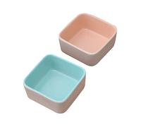 ifundom 2pcs Ceramic Pet Food Bowl for Chinchilla Household Hamster Feeder Reusable Feeding Bowl Multi-function for Nibbles