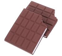 ifundom 2pcs Chocolate Shaped Memo Pads with Strong Adhesive and Clean Removal, Scented Paper Note Pads for School and Home Use, Coffee Colour Pocket Notebooks