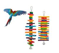 ifundom 2pcs Colorful Parrot Bite Hanging Bird Chewing for Cockatiels Parakeets Small Birds Safe Material Fun Exercise Playground Random Color