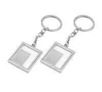 ifundom 2pcs Creative Rectangle Photo Frame Keychain Couple Key Ring Set, Portable Decoration Keychain for Personalised Photos, Gift for Couples and Friends
