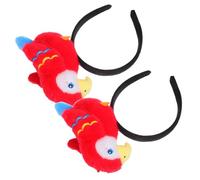 ifundom 2pcs Cute Parrot Cartoon Bird Headbands for Women, Fabric Material with Comfortable Fit and Easy to Clean Design, for Gatherings and Tiki Bar Parties
