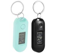 ifundom 2pcs Digital Pocket Watches Keychain with Creative Plastic Design, Lightweight and Compact, Easy to Carry and Hang on Bag or Backpack, for Students During Exams
