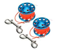 ifundom 2pcs Diving Finger Spool Reel: Aluminum Alloy Diving Reel with Floating Line - Aluminum Alloy Scuba Spool with 49ft Line for Deep Sea Research and Adventure