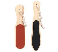 ifundom 2pcs Double Sided Foot Files for Pedicures with Wooden Handles Coarse and Fine Grit Foot Rubbing Boards for Effective Dead Skin and Calluses Removal