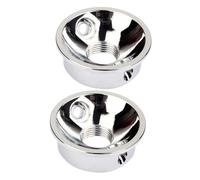ifundom 2pcs Electric Guitar Jack Plate Silver with Screws Fits Metric Threaded Sockets for Guitar Parts Accessories