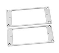 ifundom 2pcs Electric Guitar Pickups Frame Silver 2mm Thick Metal Replacement Parts Protective Pickup Cover Compatible with Les Paul Style