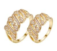 ifundom 2pcs Elegant Bow Style Zircon Rings for Women, Copper Material with Exceptional Durability and Comfortable All-day Wear, Finger Rings for Parties and Special Occasions