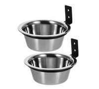 ifundom 2pcs Elevated Dog Bowls: Wall Mounted Pet Feeding Bowls - Raised Dog Food And Water Holder - Space Saving Design For Small Apartments,