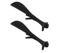 ifundom 2pcs Ergonomic Plastic Shoe Horns with Long Handle in Black, Cartoon Squirrel Shape, Portable and Hygienic Shoe Helper for Travel, Suitable for Seniors and Pregnant Women