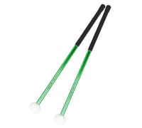 ifundom 2pcs Felt Head Aluminum Alloy Drum Mallets Ergonomic Design for Comfortable Playing Stylish Green Color Durable Percussion Sticks for Marching and Drums