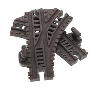 ifundom 2pcs Flexible Elastic Deformation Train Track with Unique Turning Design for Compatible Plastic Railroad Accessory Enhancing Creativity Fine Motor Skills and Spatial Reasoning