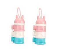 ifundom 2pcs Frog-Shaped Formula Dispenser for Travel Non-Spill Powder Container Stackable Food Storage for Oatmeal Nuts and Snacks Material