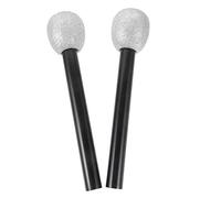 ifundom 2pcs Glitter Fake Microphone Toys for Boy Girl Party Favors Props for Stage Birthday Celebrations and Cosplay Events Safe Easy to Hold for Boy Girl