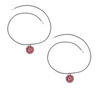 ifundom 2pcs Golf Ball Marker Hat Clip Necklace with Red Rhinestone Pendant, Stylish Bling Golf Accessories for Men Women Outdoor Sports