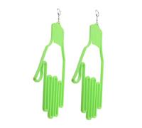 ifundom 2Pcs Golf Glove Holder Abs Material Glove Drying Rack Prevents Deformation Fits All Practical Storage for Golf Lovers Light Green