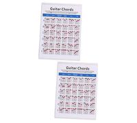 ifundom 2pcs Guitar Chord Practice Chart for Students Teacher Use Electric Guitar Chord Spectrum Plate Paper Trainning Guide