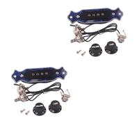 ifundom 2pcs Guitar Contact Pickup Acoustic Guitar Pickup Piezo Preamp Volume Tone Knobs for Semi Acoustic Electric Cigar Box