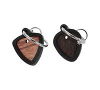ifundom 2pcs Guitar Pick Holder Case in Wood and Silicone, Acoustic Guitar Accessories with Quick Storage and Scratch Protection, Stylish Wearability for Guitarists and Musicians