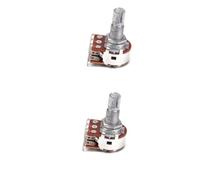 ifundom 2pcs Guitar Potentiometer Dual Pot Knurled Handle for Volume Control Audio Taper Potentiometer for Guitar