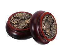 ifundom 2pcs Hand Massage Baoding Balls Wooden Dual-Sided Design for Hand Strengthening and Relaxation, Natural Wood Texture Palm Exercise Balls for Meditation and Collection