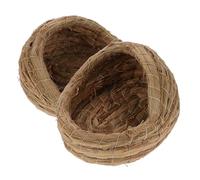 ifundom 2pcs Hand-woven Chicken Coop Nesting House for Small Dove Pigeon Parrot Hamster Gerbil Guinea Pig